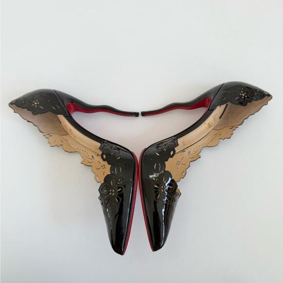 Christian Louboutin Black Heels with Red Soles - Picture 5 of 11